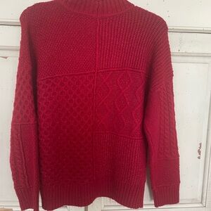 American Eagle Outfitters Red Knit Sweater